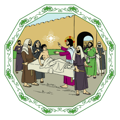Jeesus herättää nainin lesken pojan